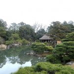 (*) vista del jardín y del lago en el Palacio Imperial de Katsura