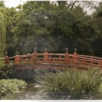 Puente japonés ante una casa de té. Foto:Libro, Gdes. Jdes. de Europa. Kluckert.